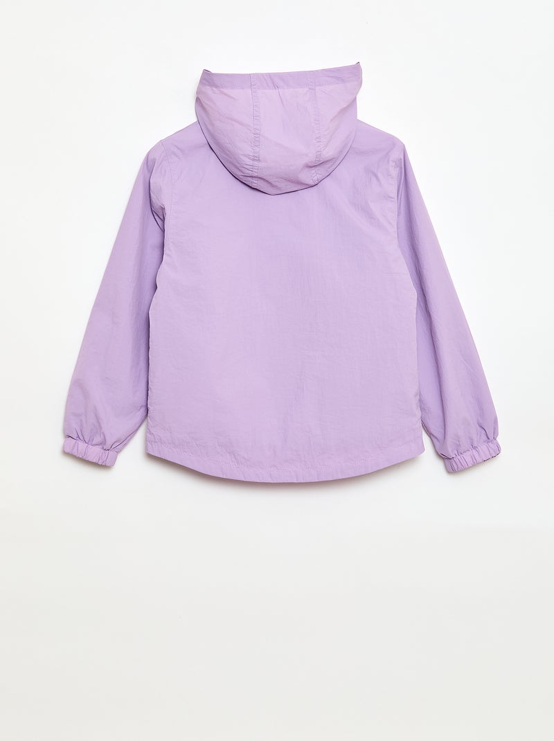 Coupe-vent uni pliable dans sa capuche Violet - Kiabi