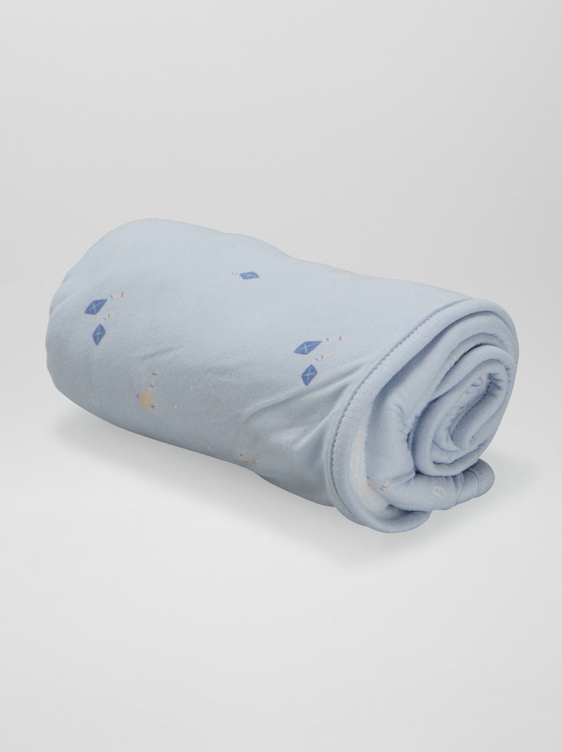 Couverture avec imprimé Bleu - Kiabi