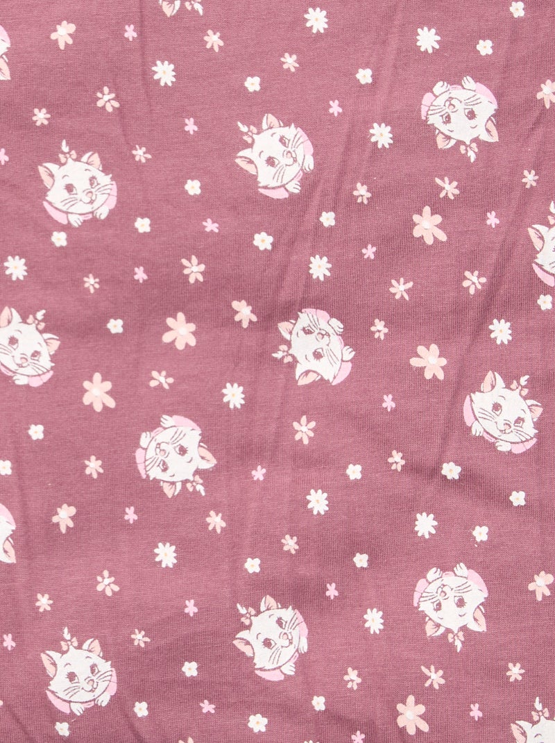 Couverture double face 'Disney' 'Marie' en jersey coton 80x100 cm Rose - Kiabi
