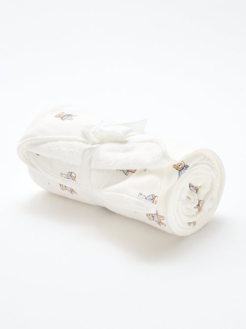 Couverture imprimé en coton jersey - Kiabi