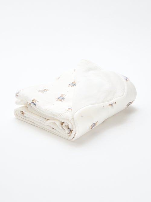 Couverture imprimé en coton jersey - Kiabi