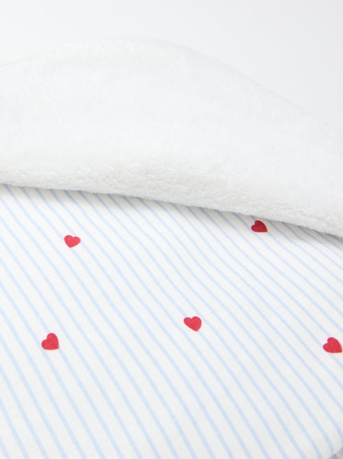 Couverture imprimé en coton jersey - Kiabi