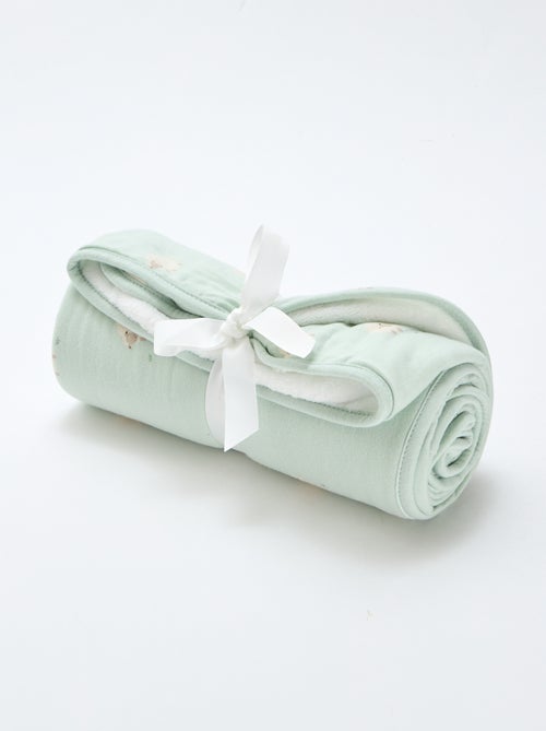 Couverture imprimé en coton jersey - Kiabi