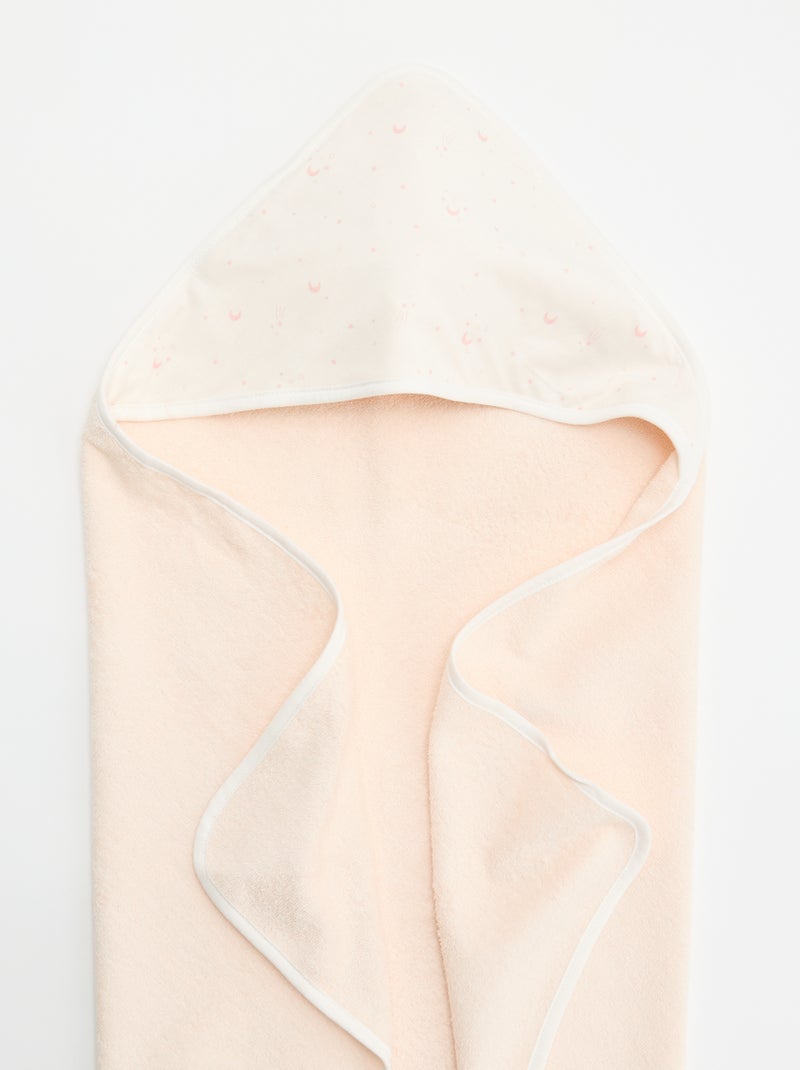 Couverture imprimé en coton jersey et polaire Rose - Kiabi