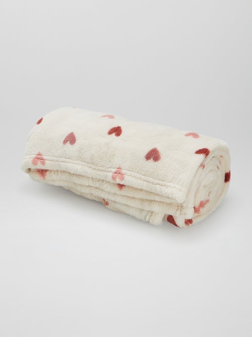 Couverture imprimée avec effet polaire/doudou - Kiabi