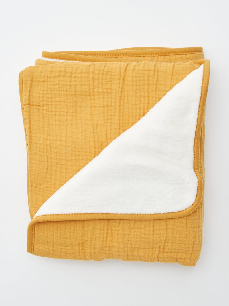 Couverture lange en gaze de coton Moutarde - Kiabi