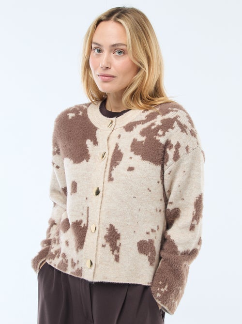Cow Print Cardigan - Kiabi