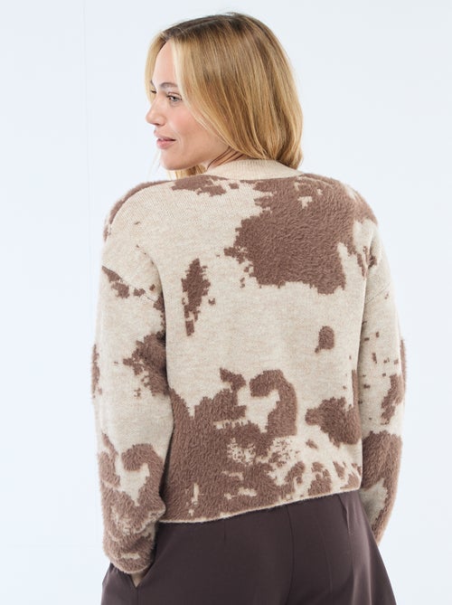 Cow Print Cardigan - Kiabi