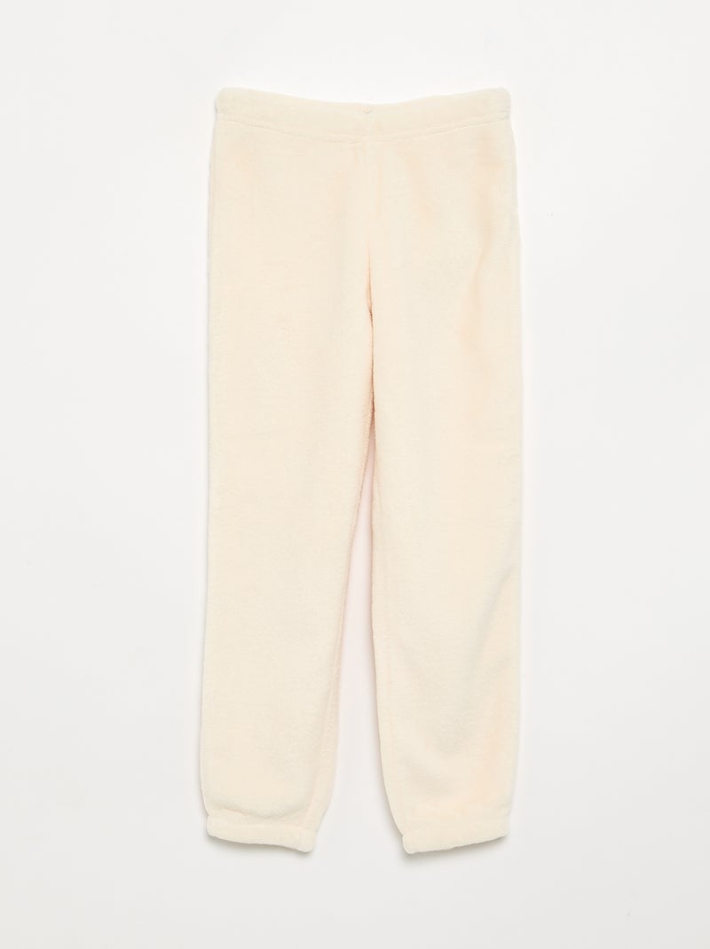 Cozy Coral Fleece Pajama Set - Sweatshirt & Pants Pink - Kiabi