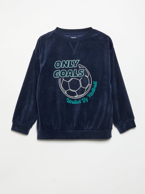 Cozy Fleece 2-Piece Pajamas - Sweatshirt + Pants - Kiabi