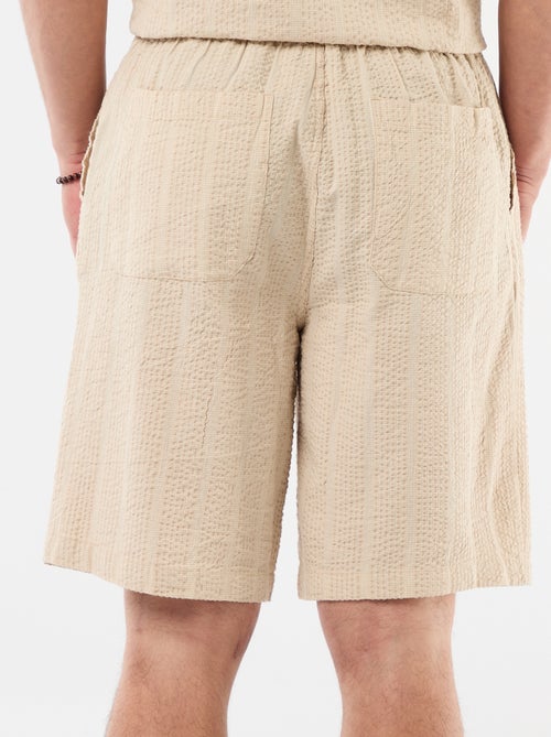 Crêpe-effect Bermuda Shorts - Kiabi