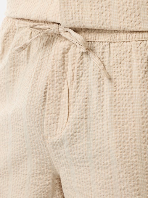 Crêpe-effect Bermuda Shorts - Kiabi