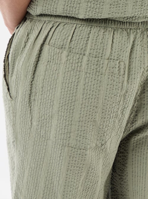 Crêpe-effect Bermuda Shorts - Kiabi