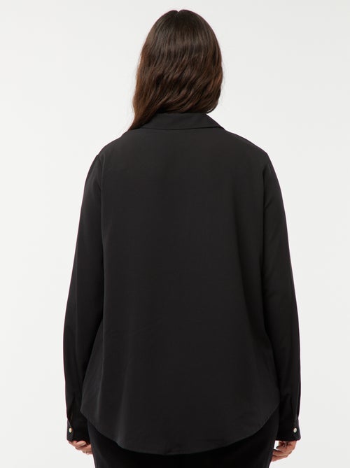 Crepe Knit Flowy Blouse - Kiabi