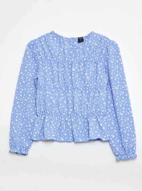 Crepe Knit Patterned Blouse - Kiabi