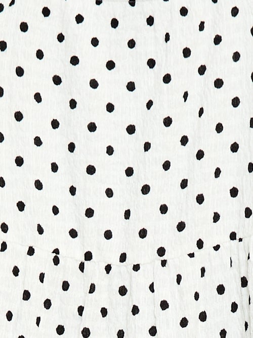 Crepe Knit Polka Dot Dress - Kiabi Crepe Knit Polka Dot Dress - Kiabi