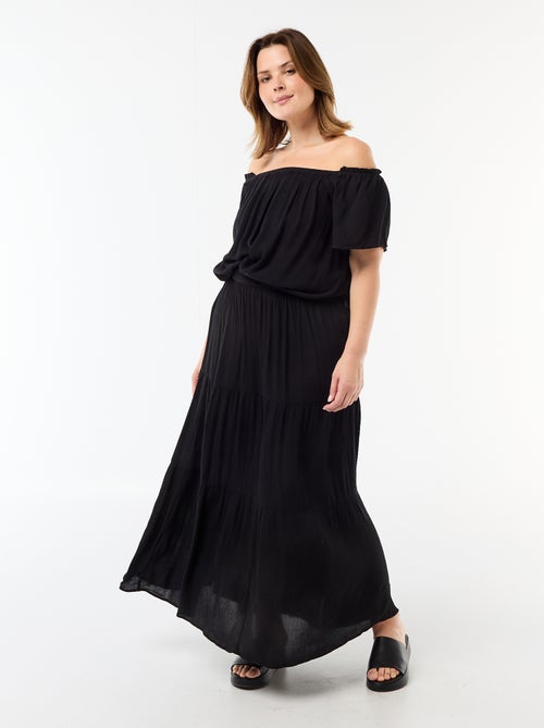 Crepe midi skirt - Kiabi