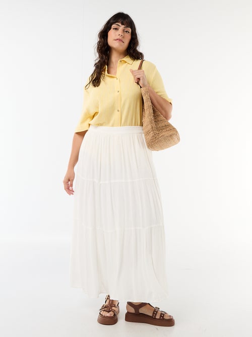 Crepe midi skirt - Kiabi