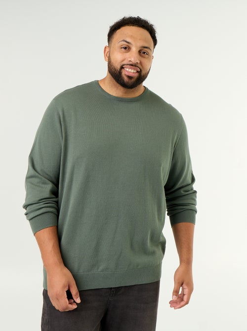 Crew Neck Fine Gauge Sweater - Kiabi