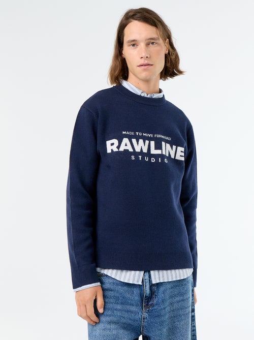 Crew neck sweater with lettering - Kiabi Crew neck sweater with lettering - Kiabi