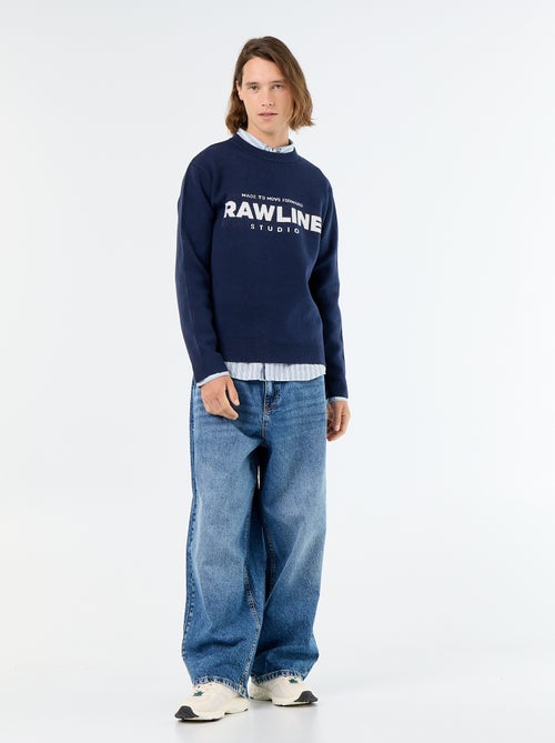 Crew neck sweater with lettering - Kiabi Crew neck sweater with lettering - Kiabi