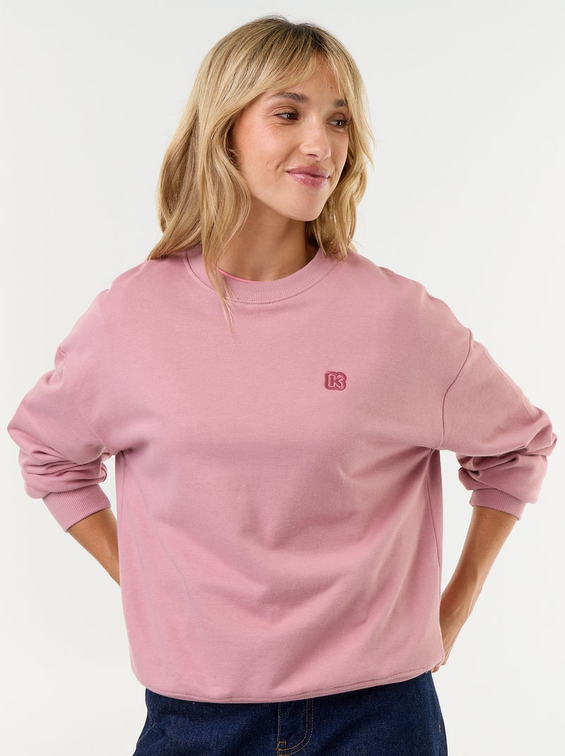 Crew neck sweatshirt - Kiabi Pink - Kiabi