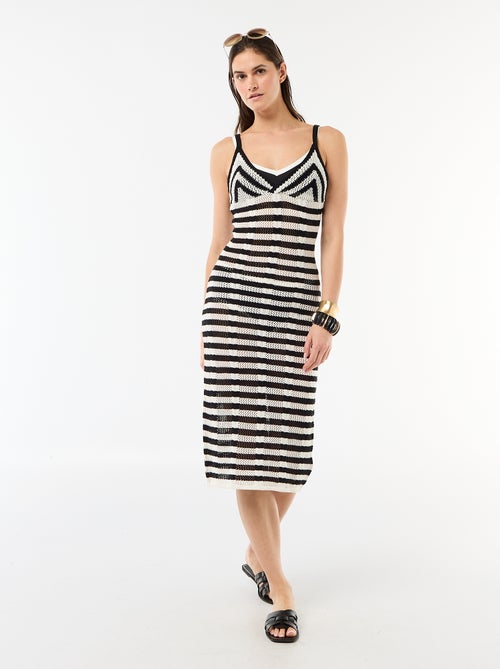 Crochet Knit Long Beach Dress - Kiabi
