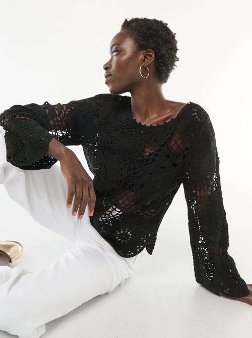 Crochet Knit Sweater - Kiabi