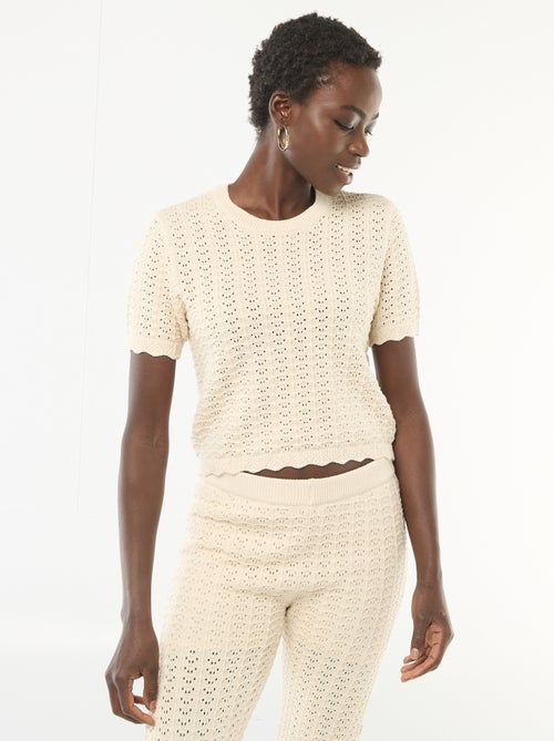 Crochet Short-Sleeve Sweater - Kiabi
