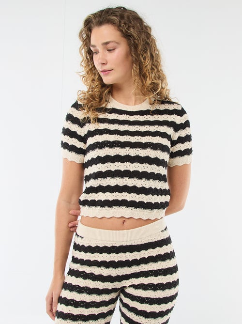 Crochet Short-Sleeve Sweater - Kiabi
