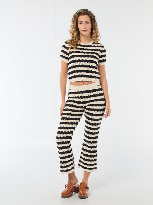 Crochet Short-Sleeve Sweater - Kiabi