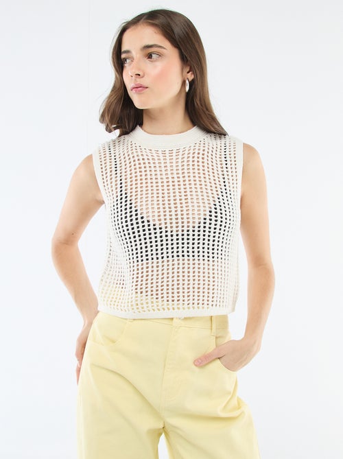 Crochet Sleeveless Top - Kiabi