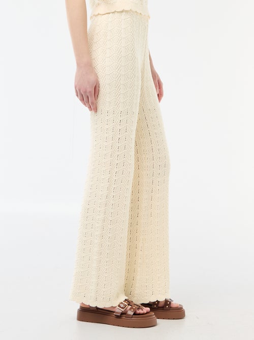 Crochet Wide-Leg Pants - Kiabi