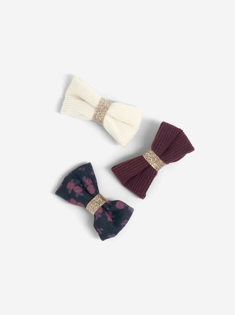Crocodile clips with bow Blue - Kiabi