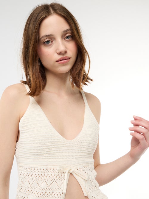 Crop top en crochet - Kiabi