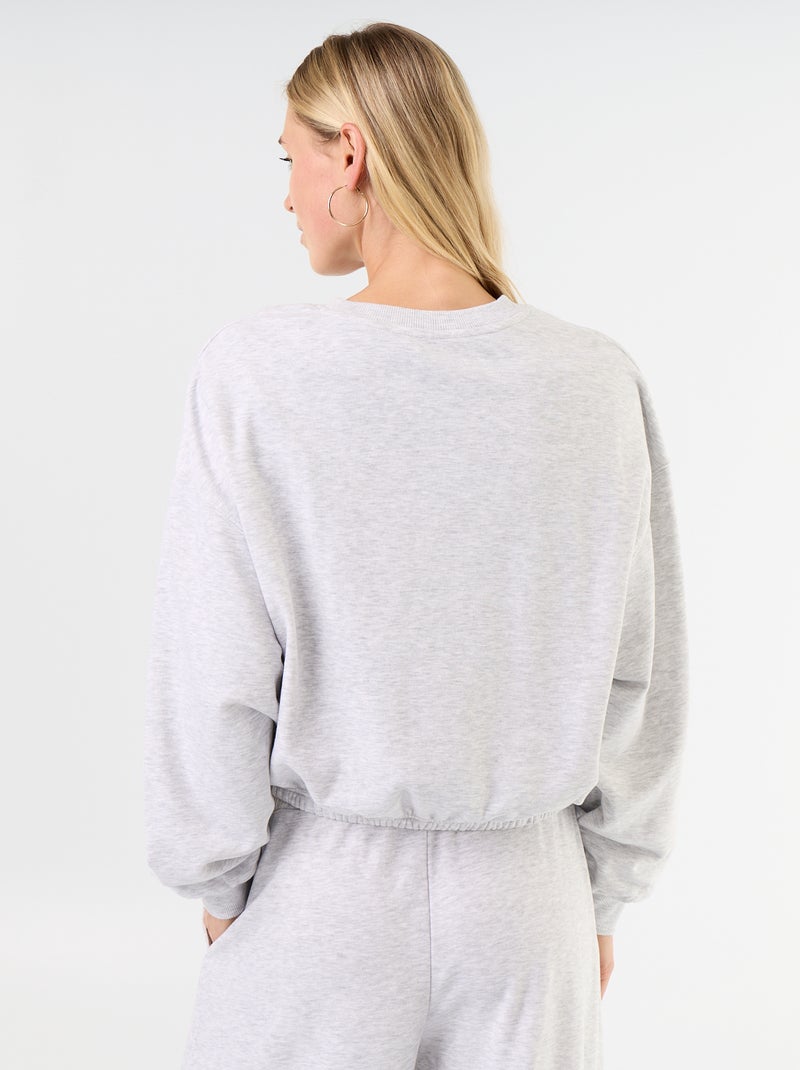 Crop Top Sweatshirt Gris - Kiabi