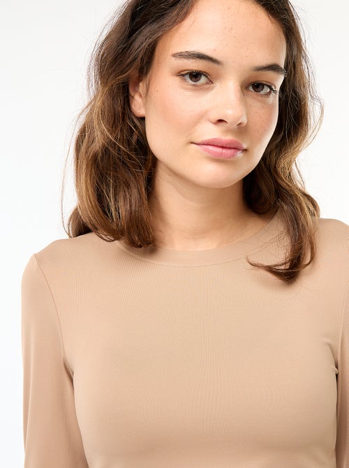 Cropped T-Shirt mit gerafftem Effekt - Kiabi
