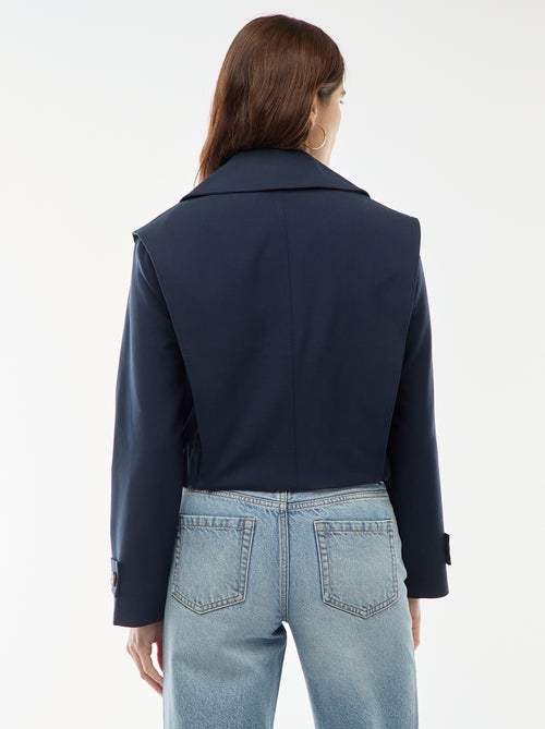 Cropped Trench Style Jacket - Kiabi