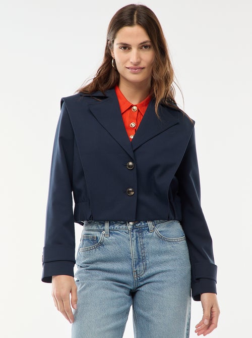 Cropped Trench Style Jacket - Kiabi