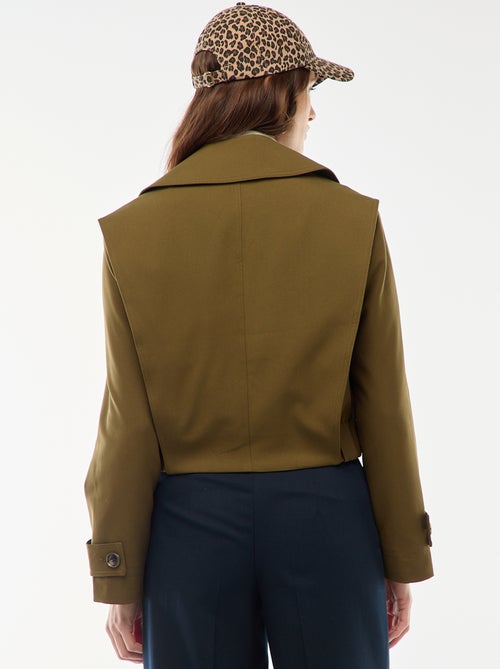 Cropped Trench Style Jacket - Kiabi
