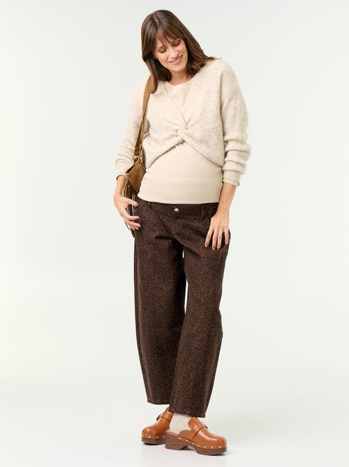 Cropped Twisted Maternity Jumper - Kiabi