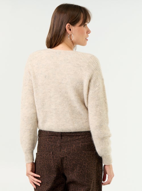 Cropped Twisted Maternity Jumper - Kiabi