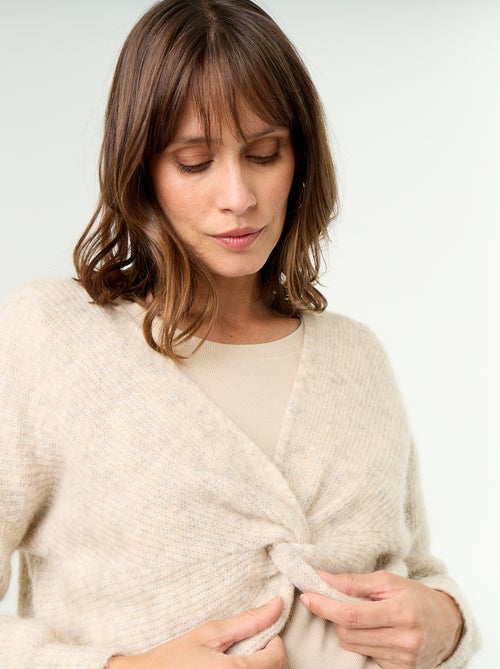 Cropped Twisted Maternity Jumper - Kiabi