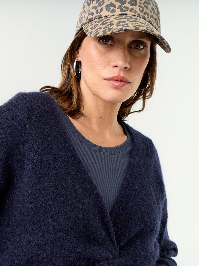Cropped Twisted Maternity Jumper Blue - Kiabi