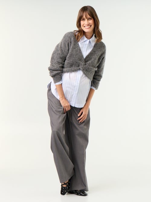 Cropped Twisted Maternity Jumper - Kiabi