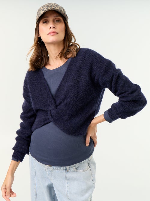 Cropped-Umstandspullover mit Twist-Detail - Kiabi