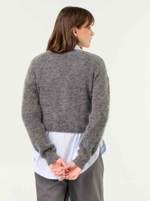 Cropped-Umstandspullover mit Twist-Detail - Kiabi Cropped-Umstandspullover mit Twist-Detail - Kiabi