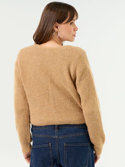 Cropped-Umstandspullover mit Twist-Detail - Kiabi Cropped-Umstandspullover mit Twist-Detail - Kiabi