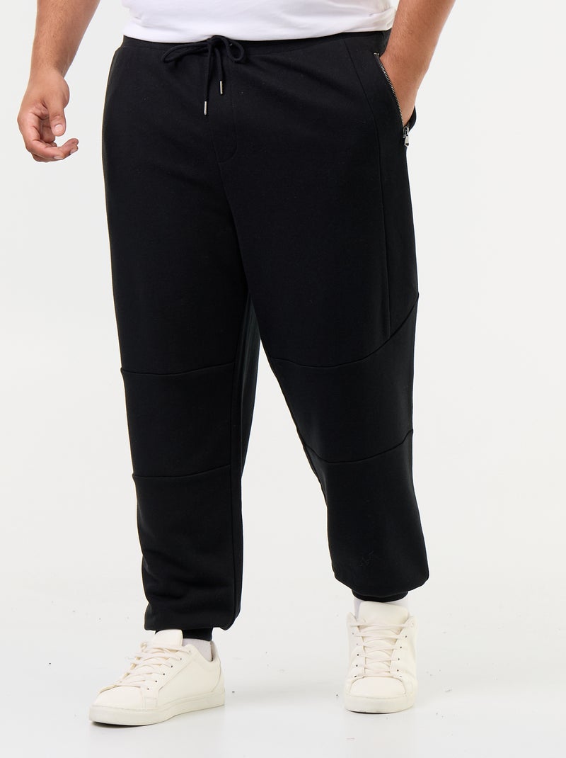Cuffed Joggers with Zip Pockets Black - Kiabi