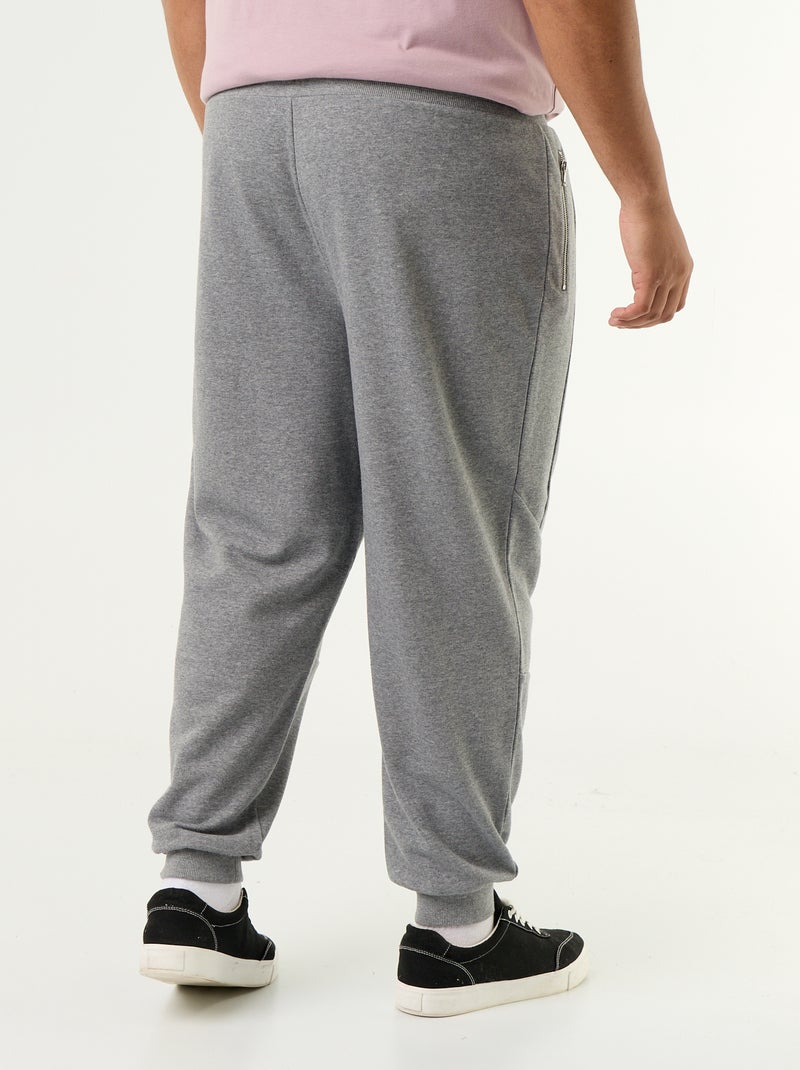 Cuffed Joggers with Zip Pockets Grey - Kiabi